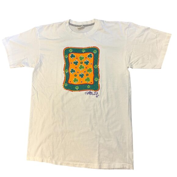 90s Vintage Single Stitch T Shirt, Old School Clothing Co, Harold's, Men's L - Picture 1 of 7